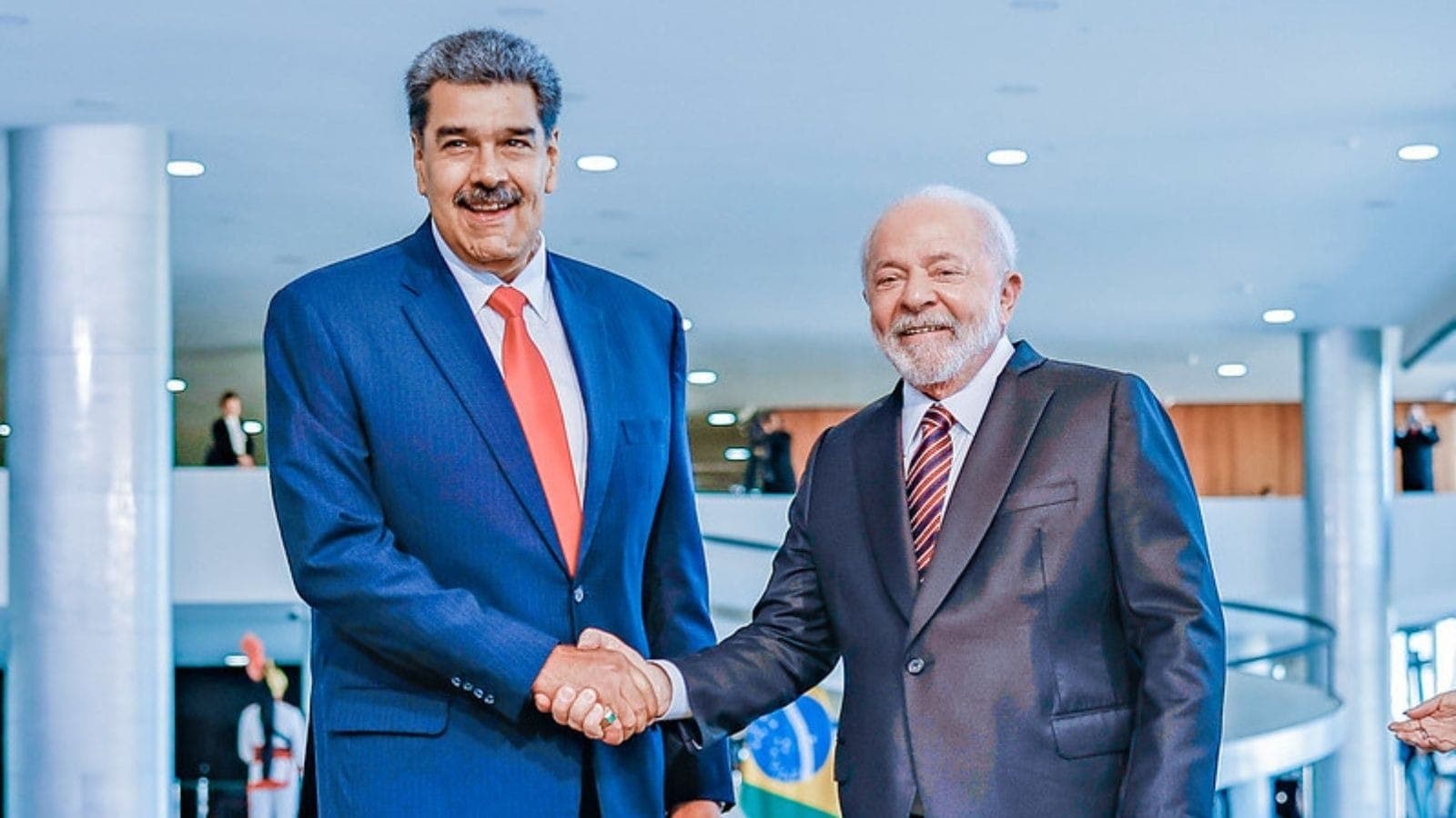 Lula e Nicolás Maduro Palácio do Planalto, em maio de 2023