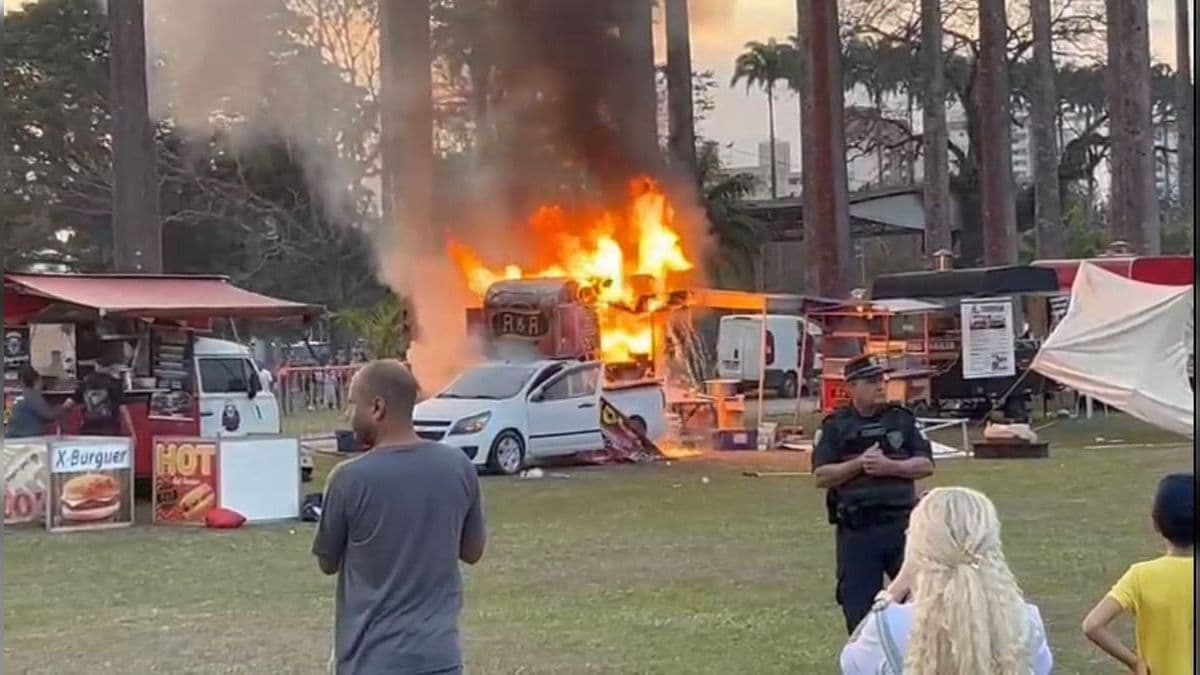 Food Truck pega fogo no Parque da Cidade em SJCampos