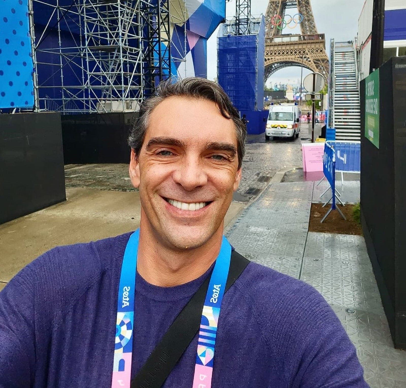 Giba, ex-jogador de vôlei do Brasil, na Olimpíada de Paris