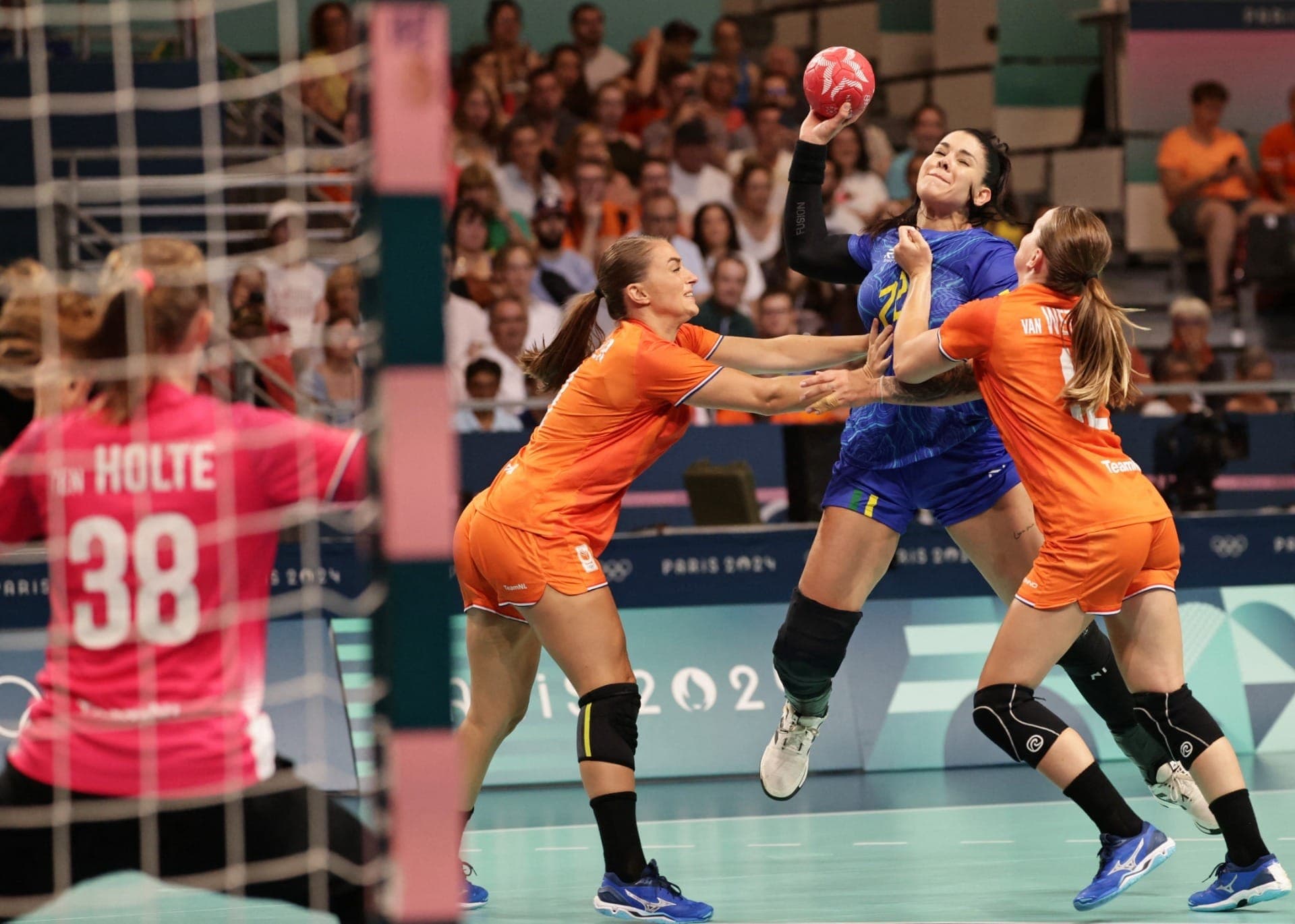 Samara Vieira; handebol; Brasil x Holanda; Paris-2024