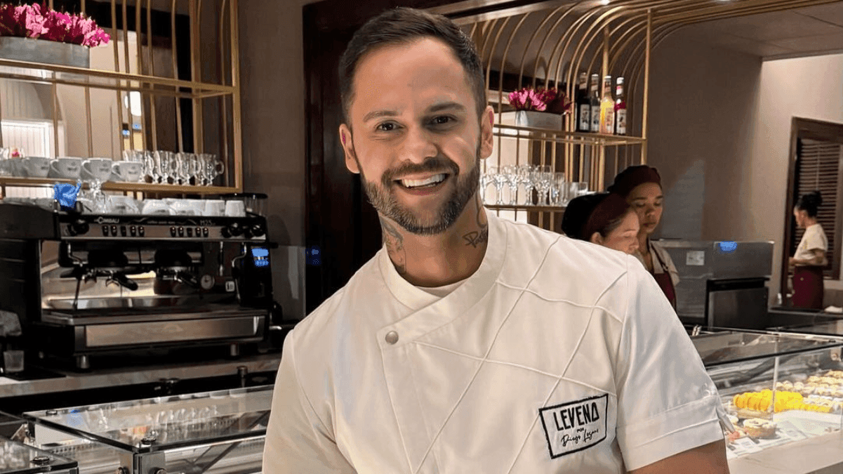Diego Lozano em seu restaurante, Levena; chef será jurado do MasterChef Confeitaria