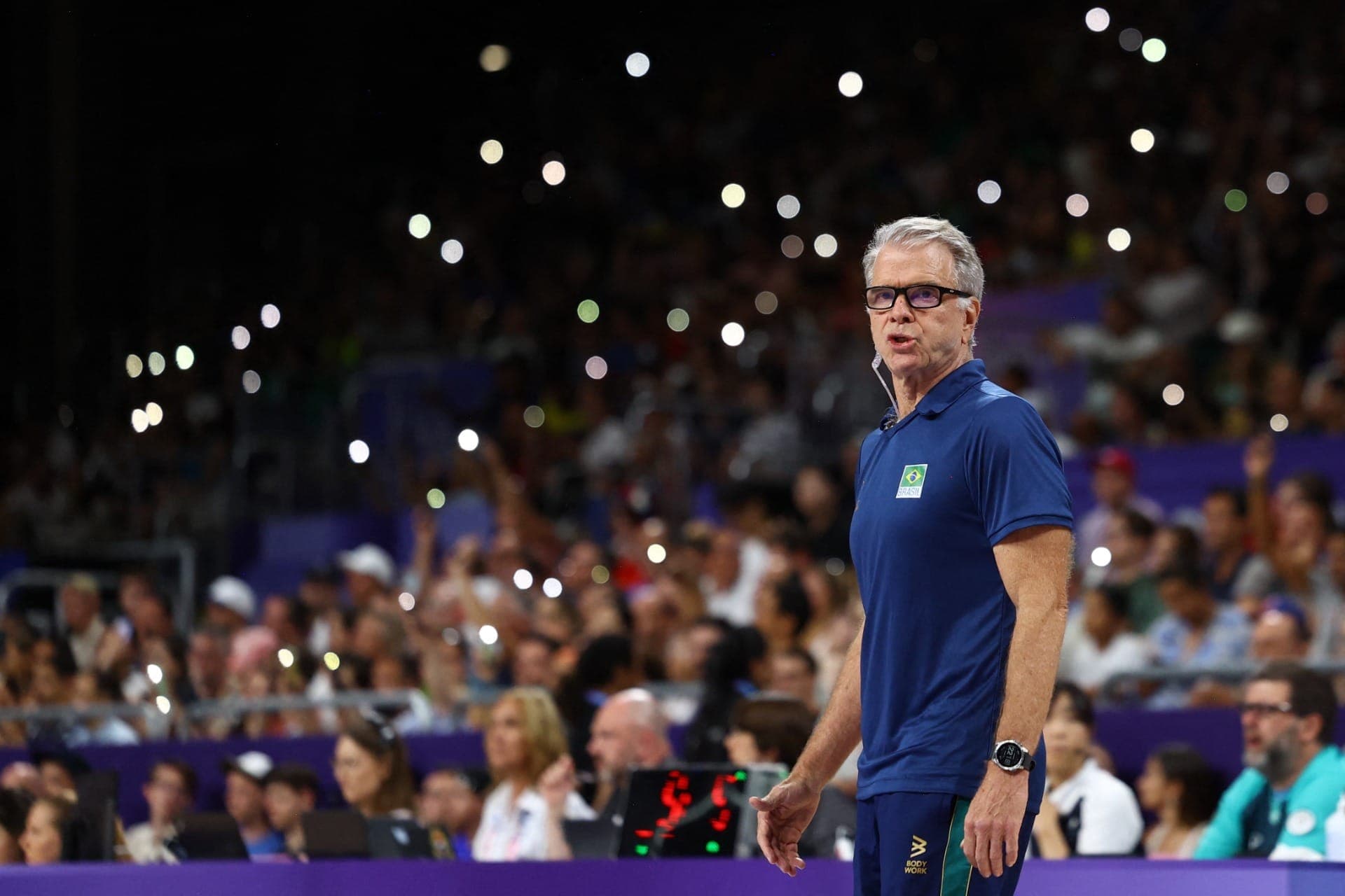 Bernardinho durante a eliminação do Brasil na Olimpíada