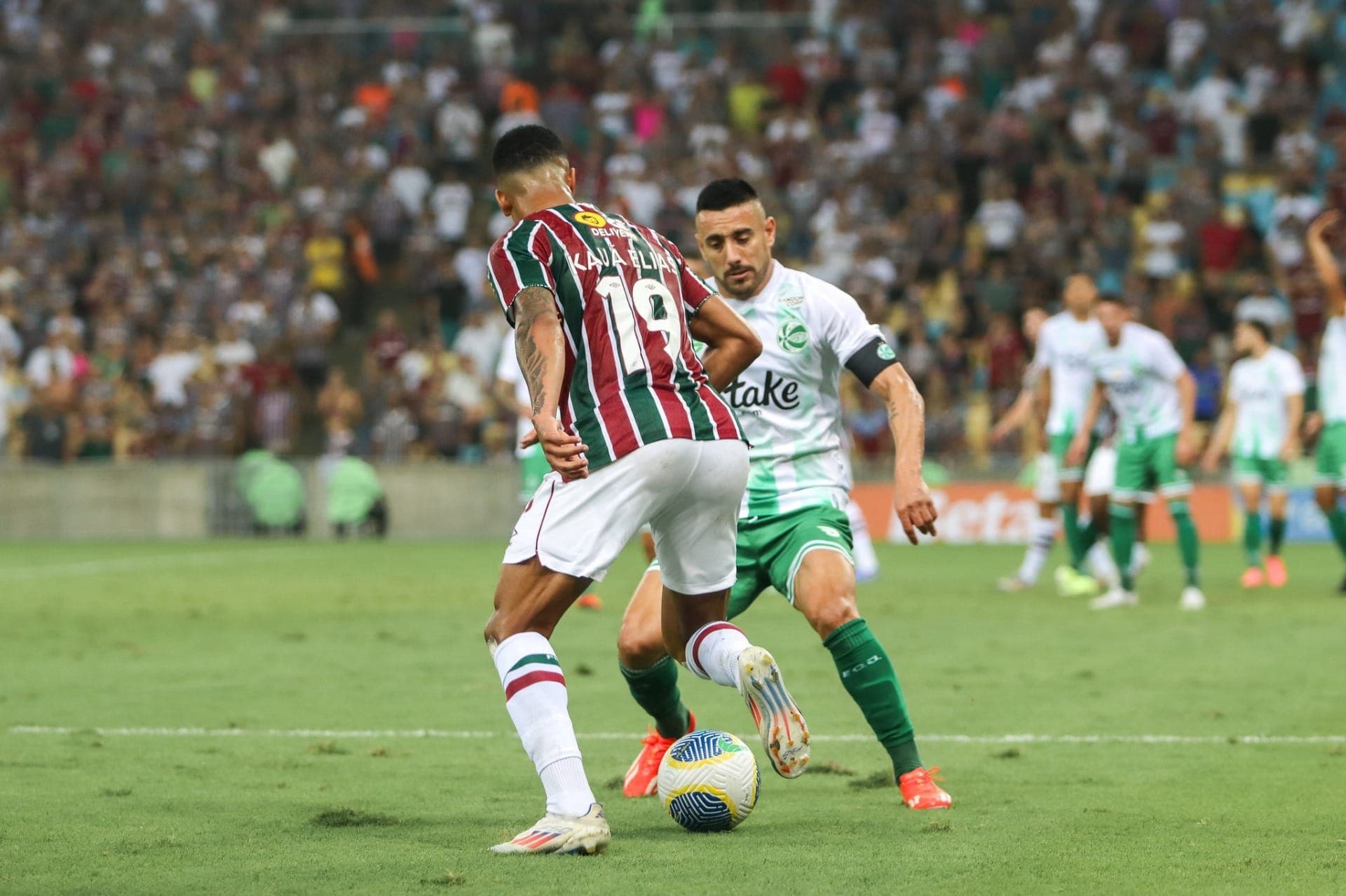Kauã Elias e Alan Ruschel em Fluminense x Juventude