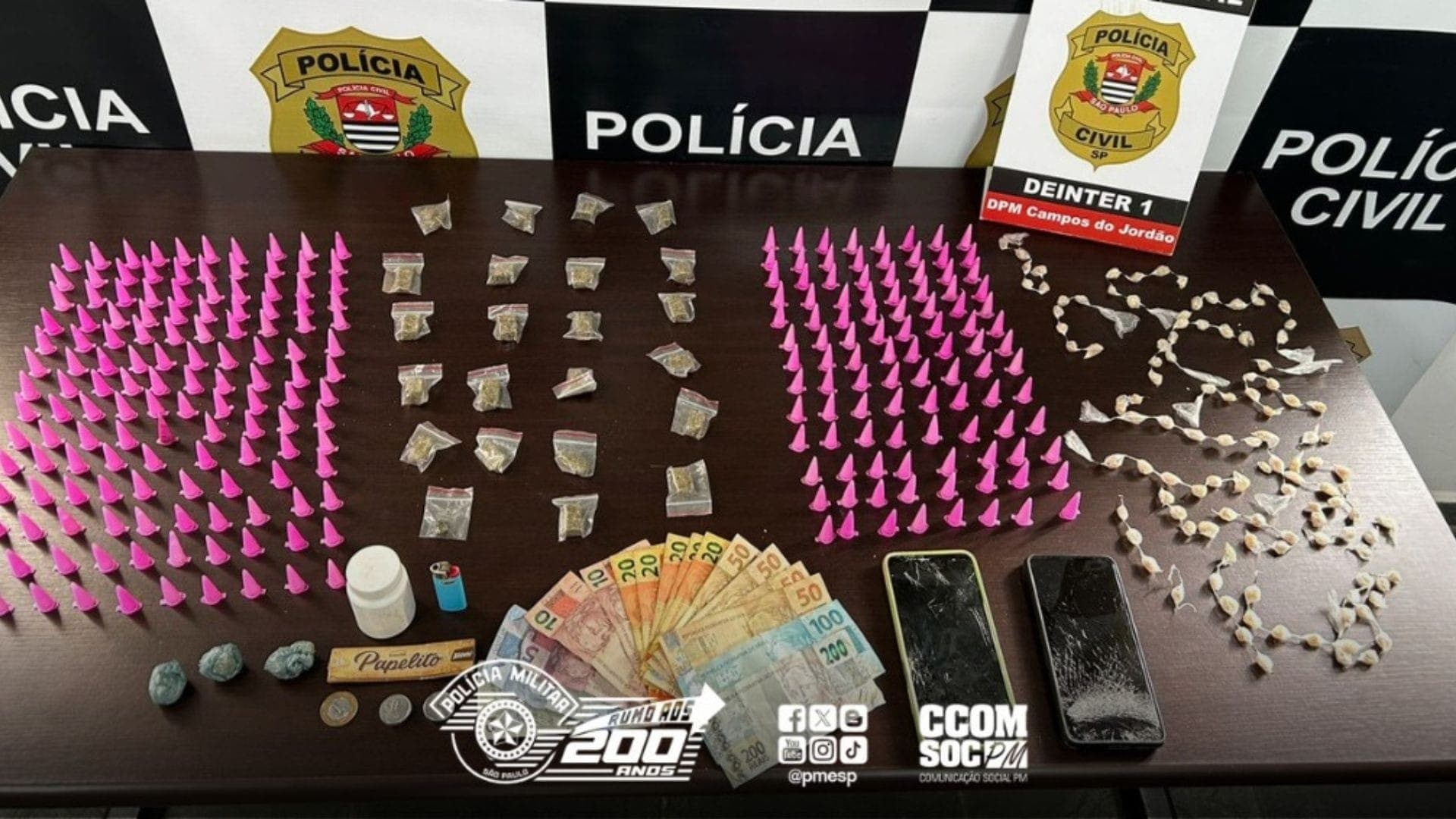 Dupla é detida por tráfico de drogas em Campos do Jordão