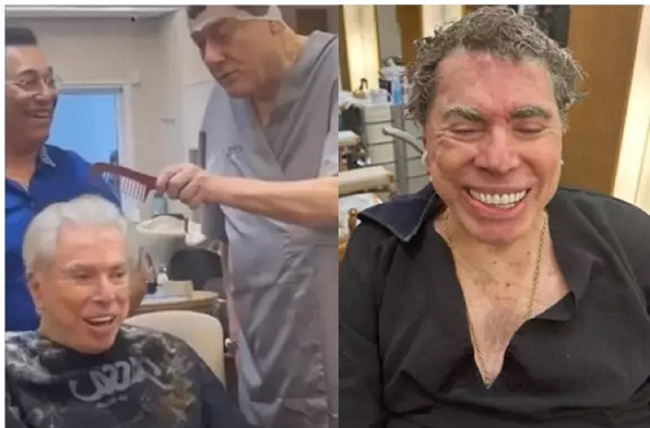 Silvio Santos no cabeleireiro Jassa