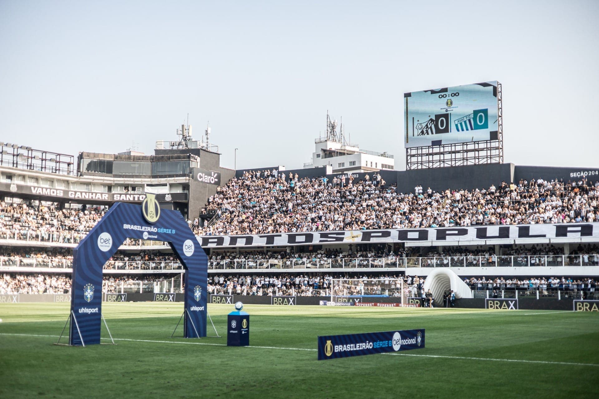 Vila Viva Sorte, a Vila Belmiro, antes de jogo do Santos