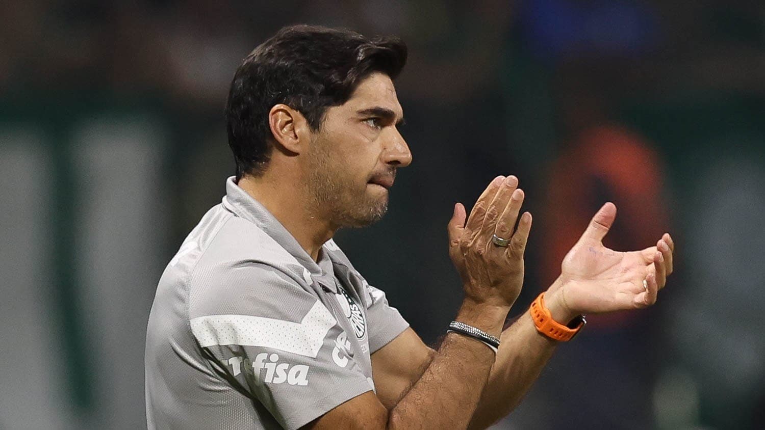Abel Ferreira em partida do Palmeiras contra o Botafogo, pela Libertadores