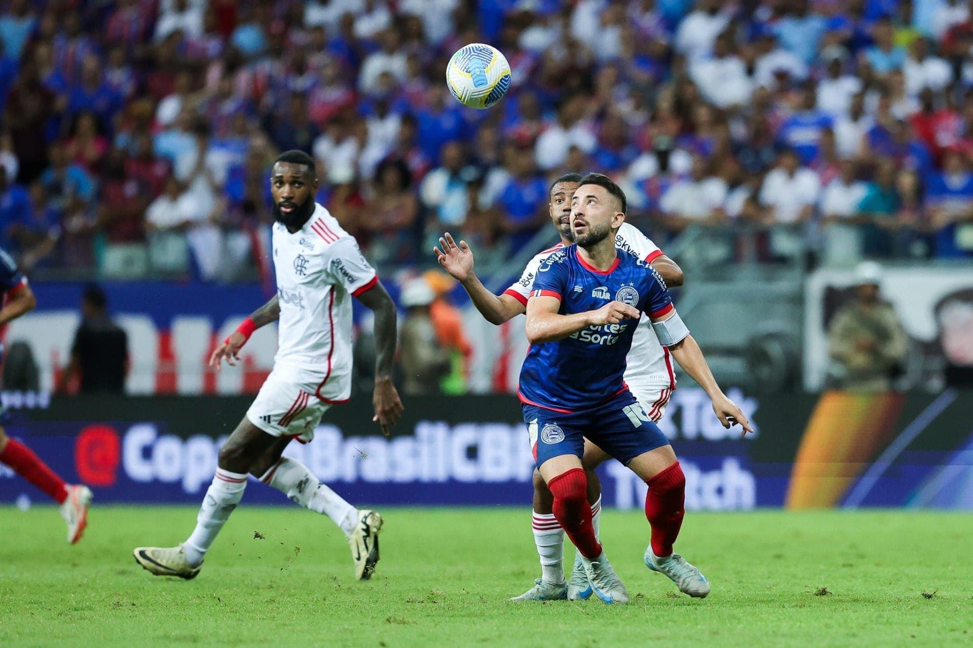 Gerson e Everton Ribeiro em Bahia x Flamengo