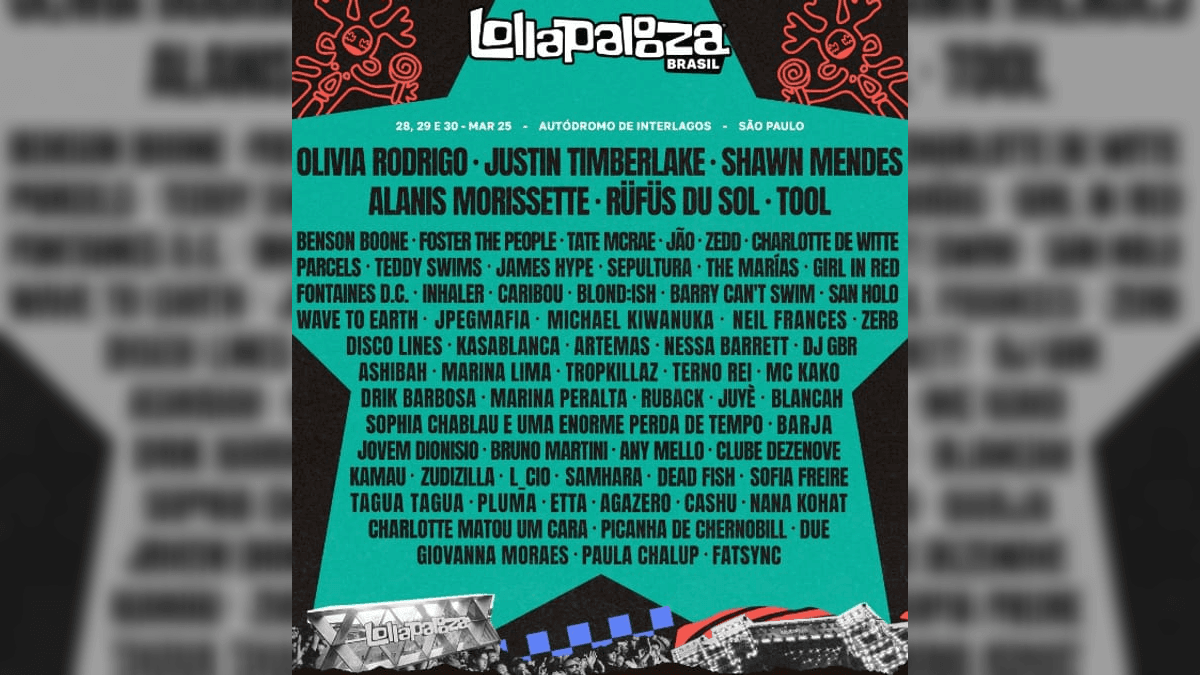 Lollapalooza divulga line-up completo da edição de 2025
