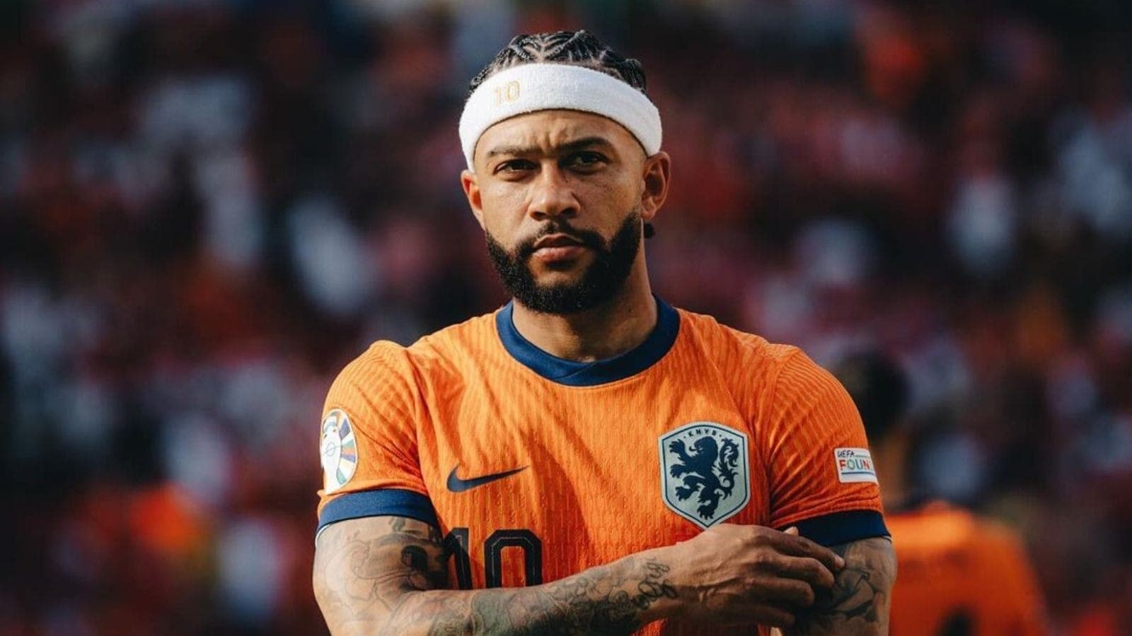 Depay disputou a Eurocopa pela Holanda, em julho