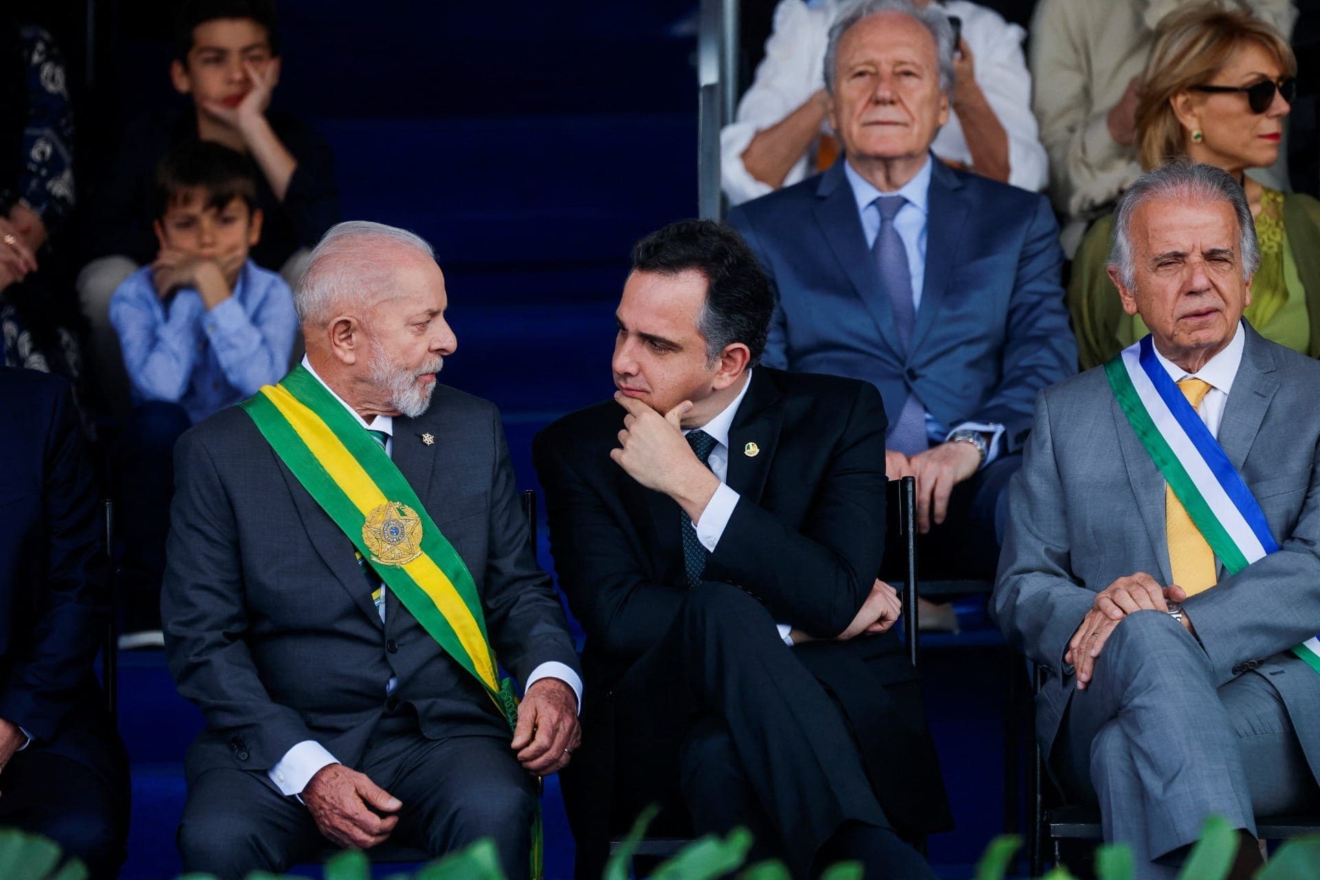 Lula e Rodrigo Pacheco no desfile de 7 de Setembro