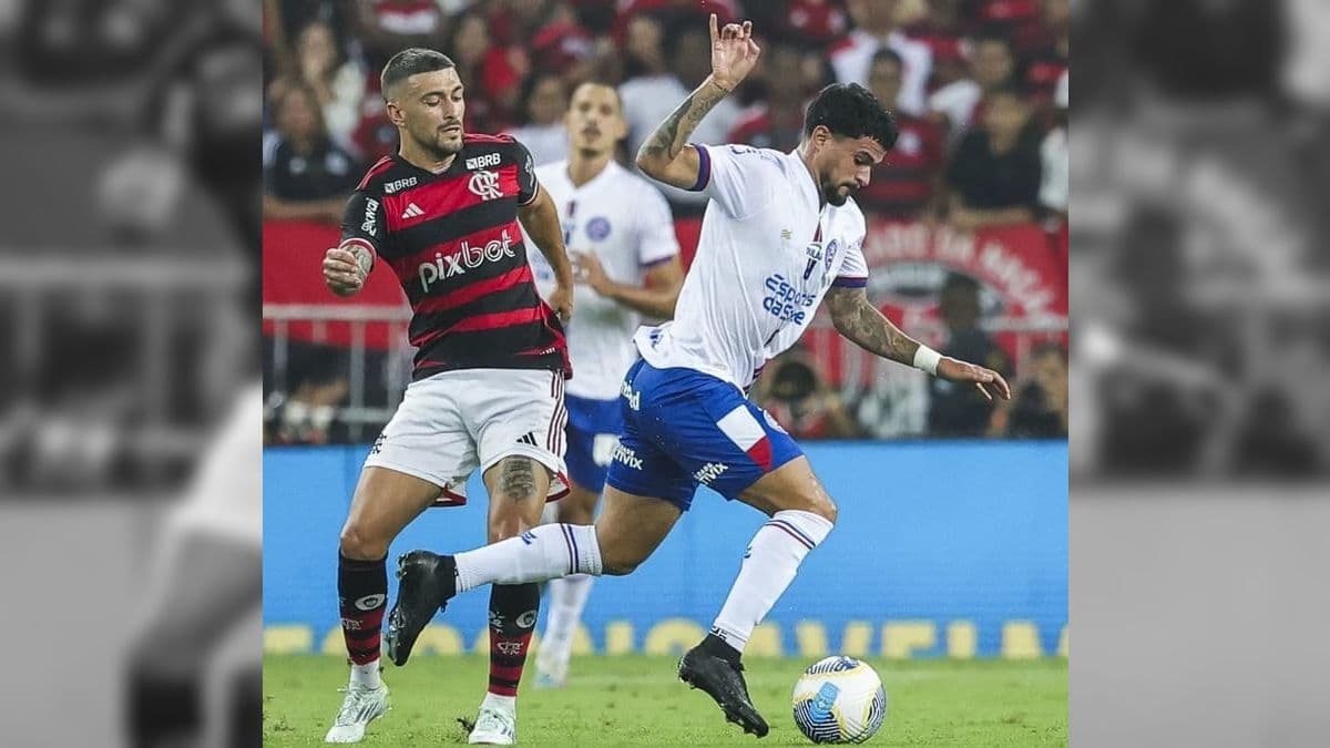 Arrascaeta e Cauly no Flamengo x Bahia