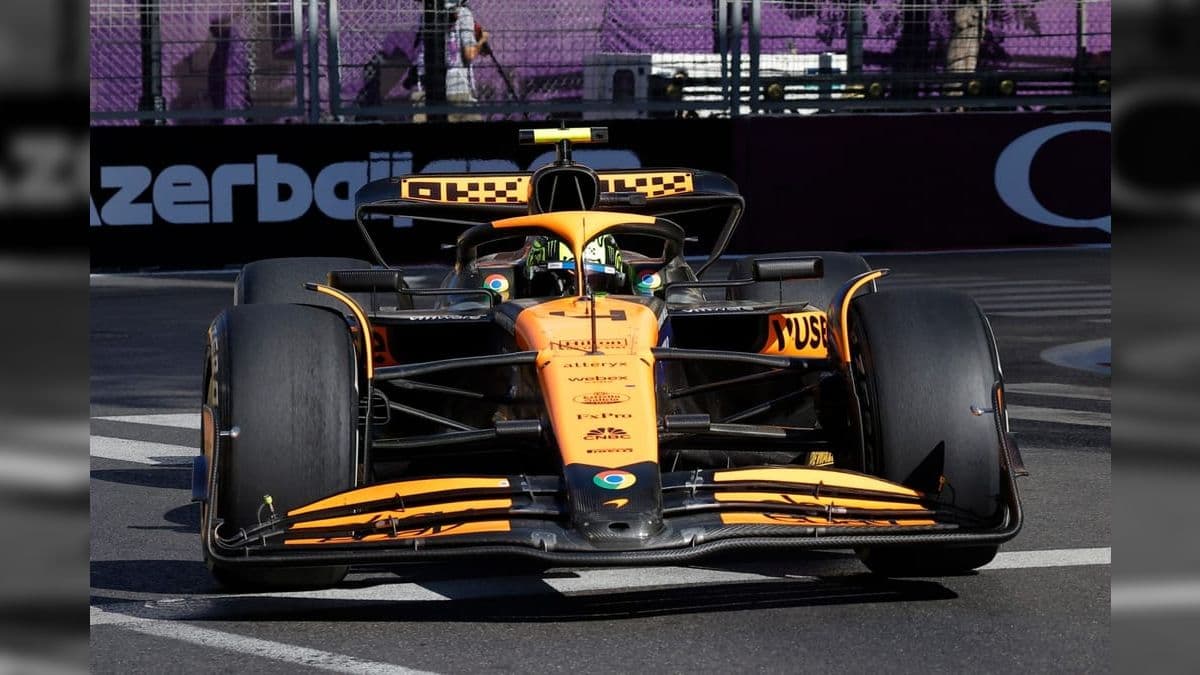 Lando Norris largou apenas em 17º no Azerbaijão