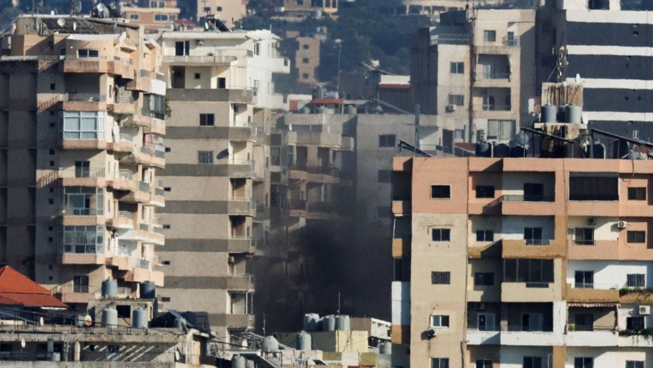 Prédios no Sul do Líbano após ataque atribuído a Israel