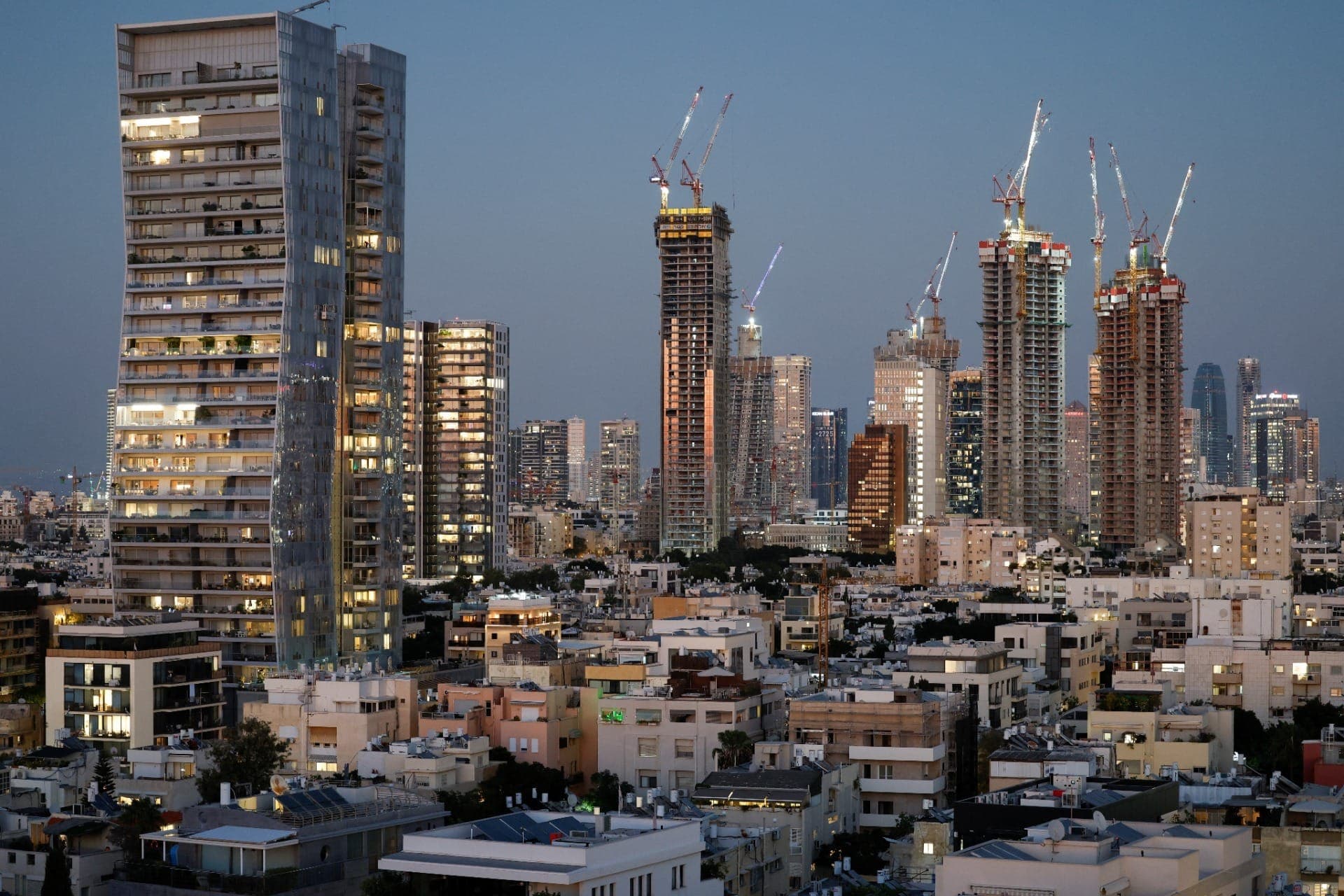 Vista de Tel Aviv, em meio ao conflito em curso em Gaza entre Israel e o Hamas