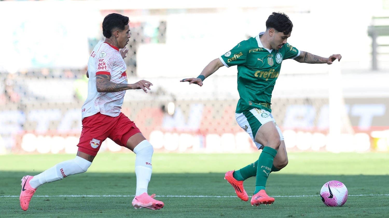 Maurício, do Palmeiras, na partida contra o Bragantino