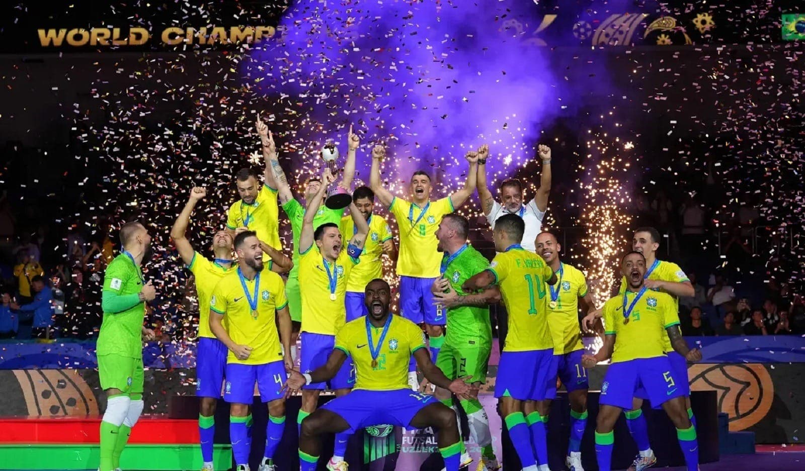 Brasil vence a Argentina e é hexacampeão mundial de futsal