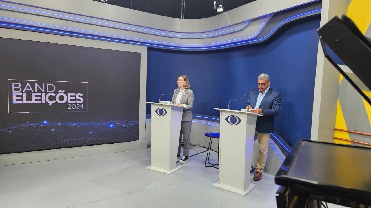 Maria do Rosário e Sebastião Melo em debate da Band em Porto Alegre