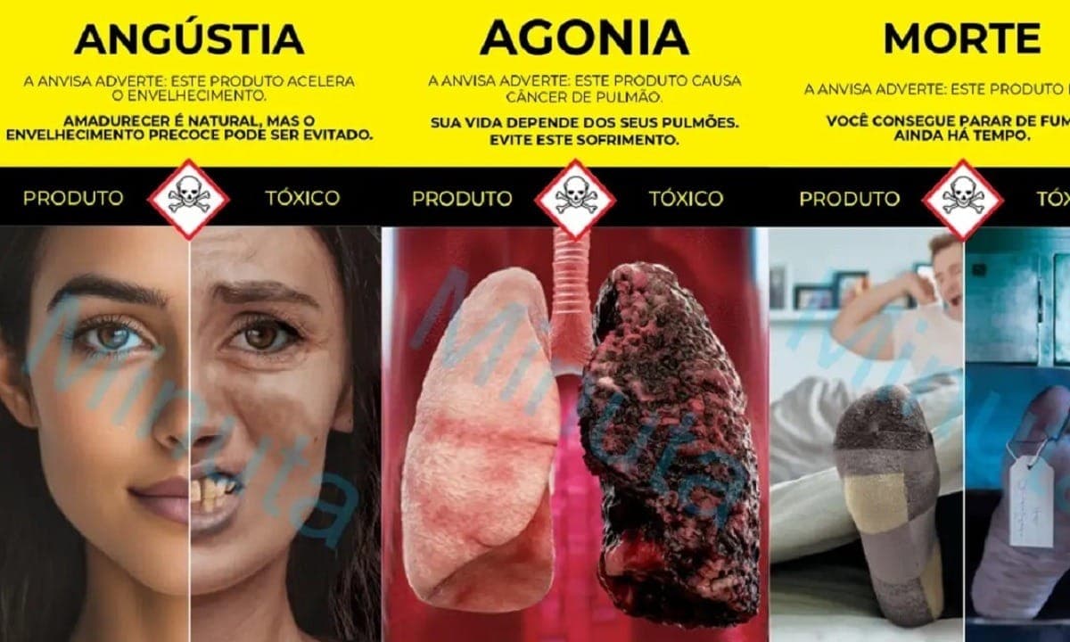 Anvisa apresenta novas imagens em embalagens de cigarros