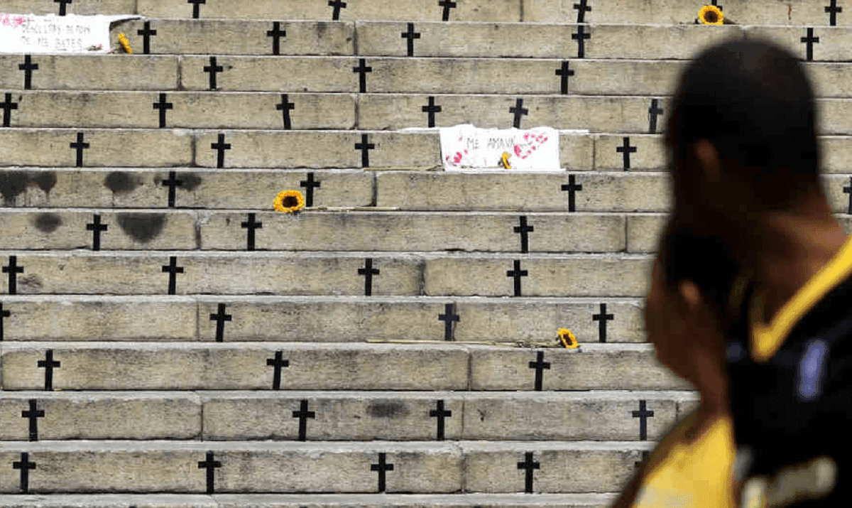 Imagem de arquivo de protesto contra feminicídios no RJ