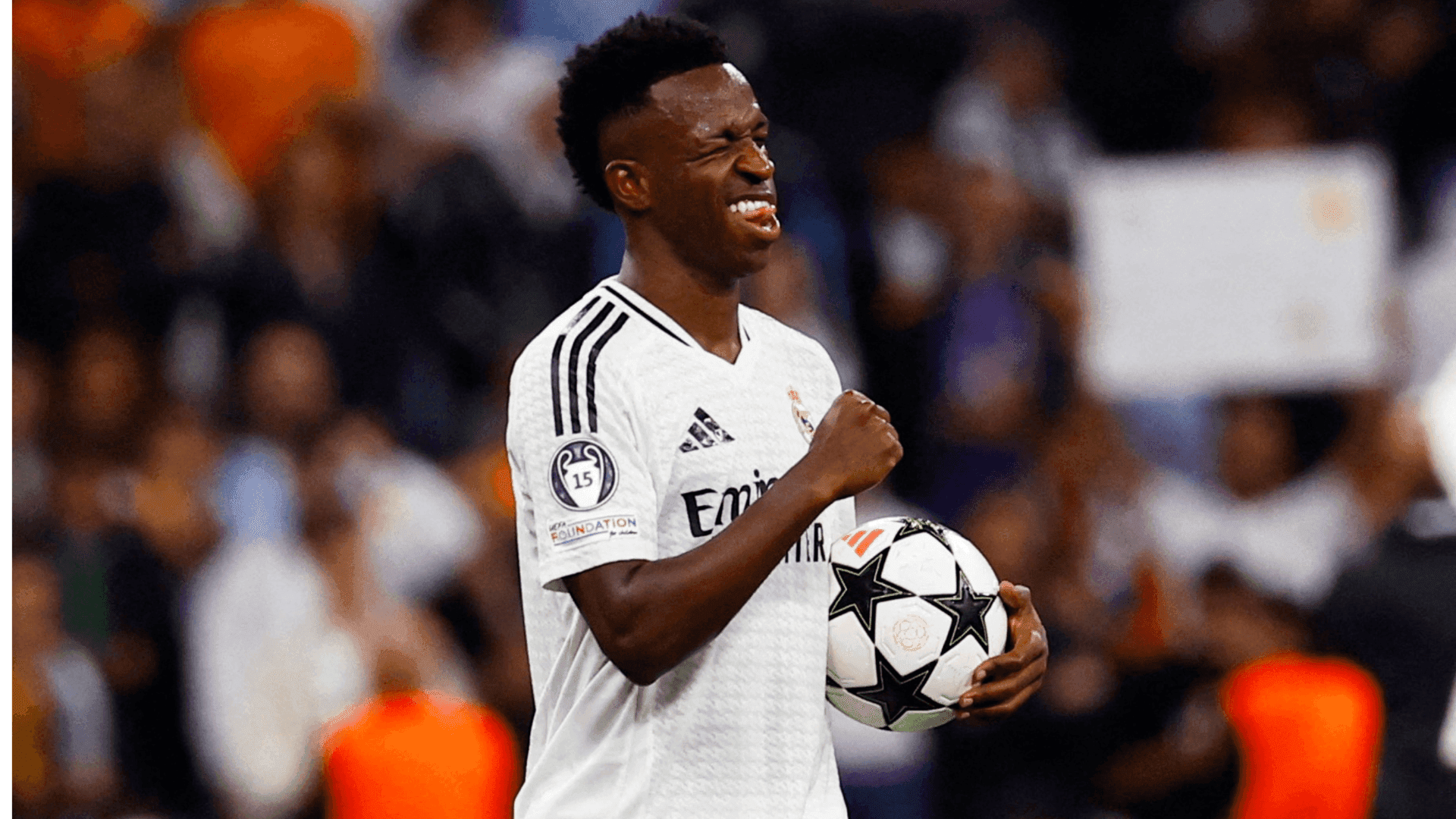 Vinicius Junior foi o destaque do jogo com um hat-trick