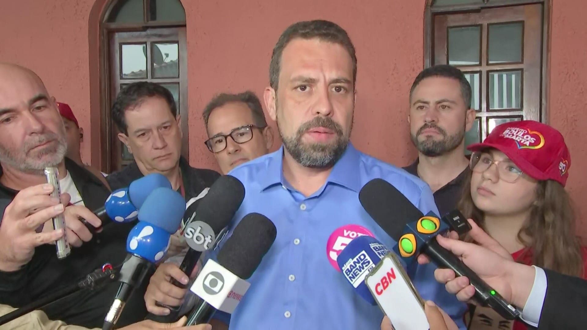 Boulos em entrevista em SP