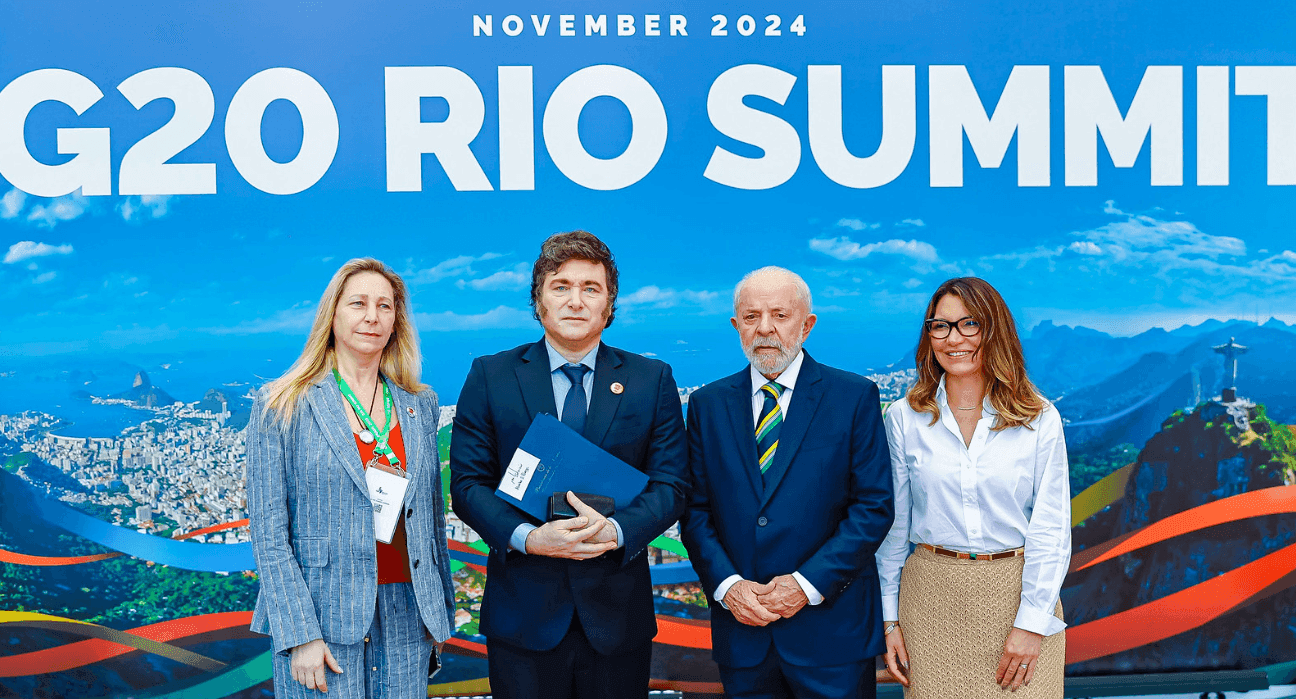 O texto diz que o presidente Javier Milei não concorda com diversos pontos da declaração do G20