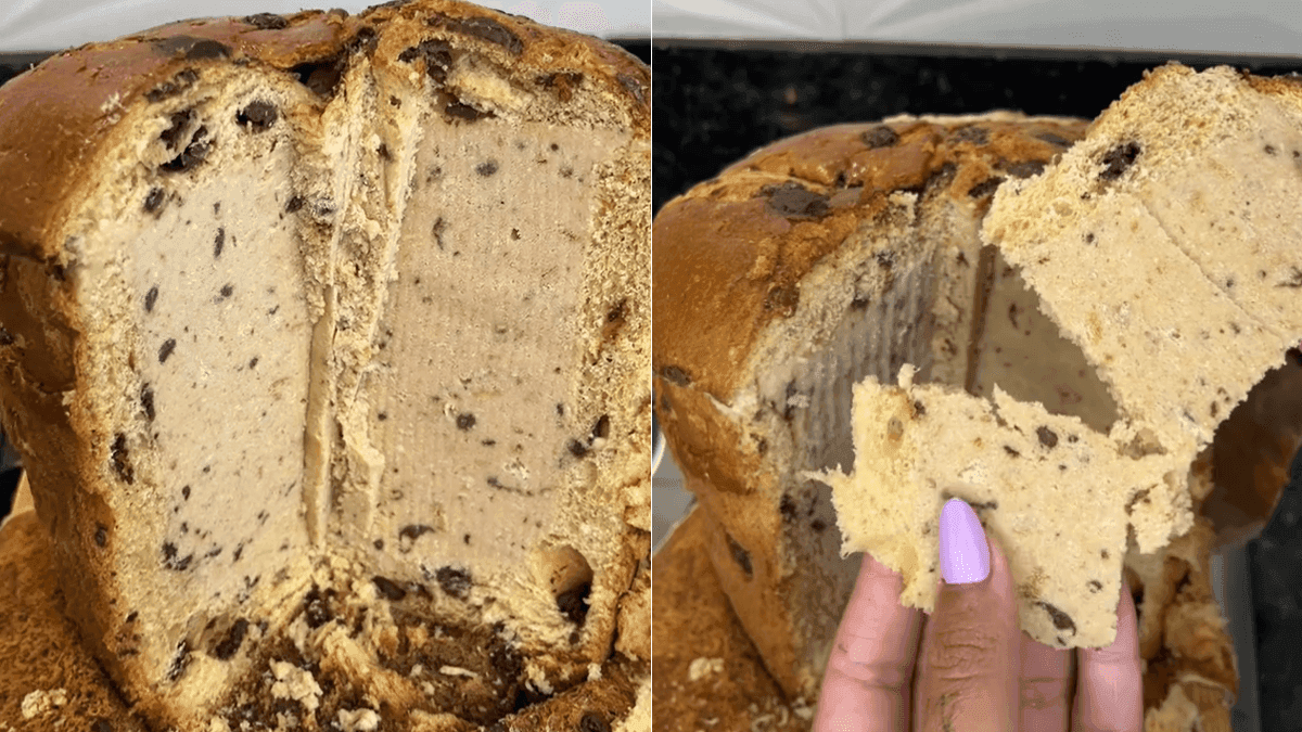 Panetone recheado com sorvete é sobremesa viralizada do momento