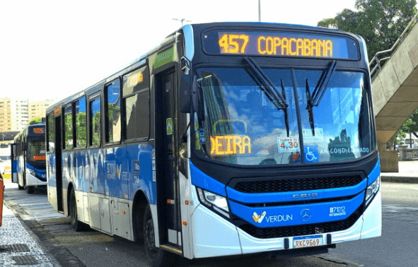 A linha 457 faz o trajeto entre Abolição, na Zona Norte do Rio, e Copacabana, na Zona Sul