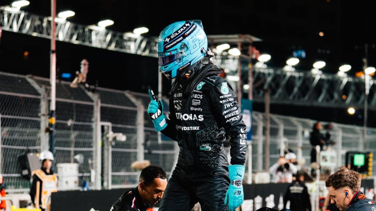 George Russell (Mercedes) no GP de Las Vegas 2024