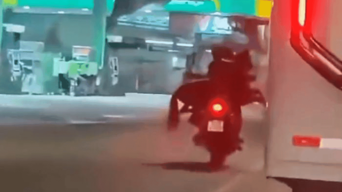 Cavalo é visto andando de moto na baixada Fluminense