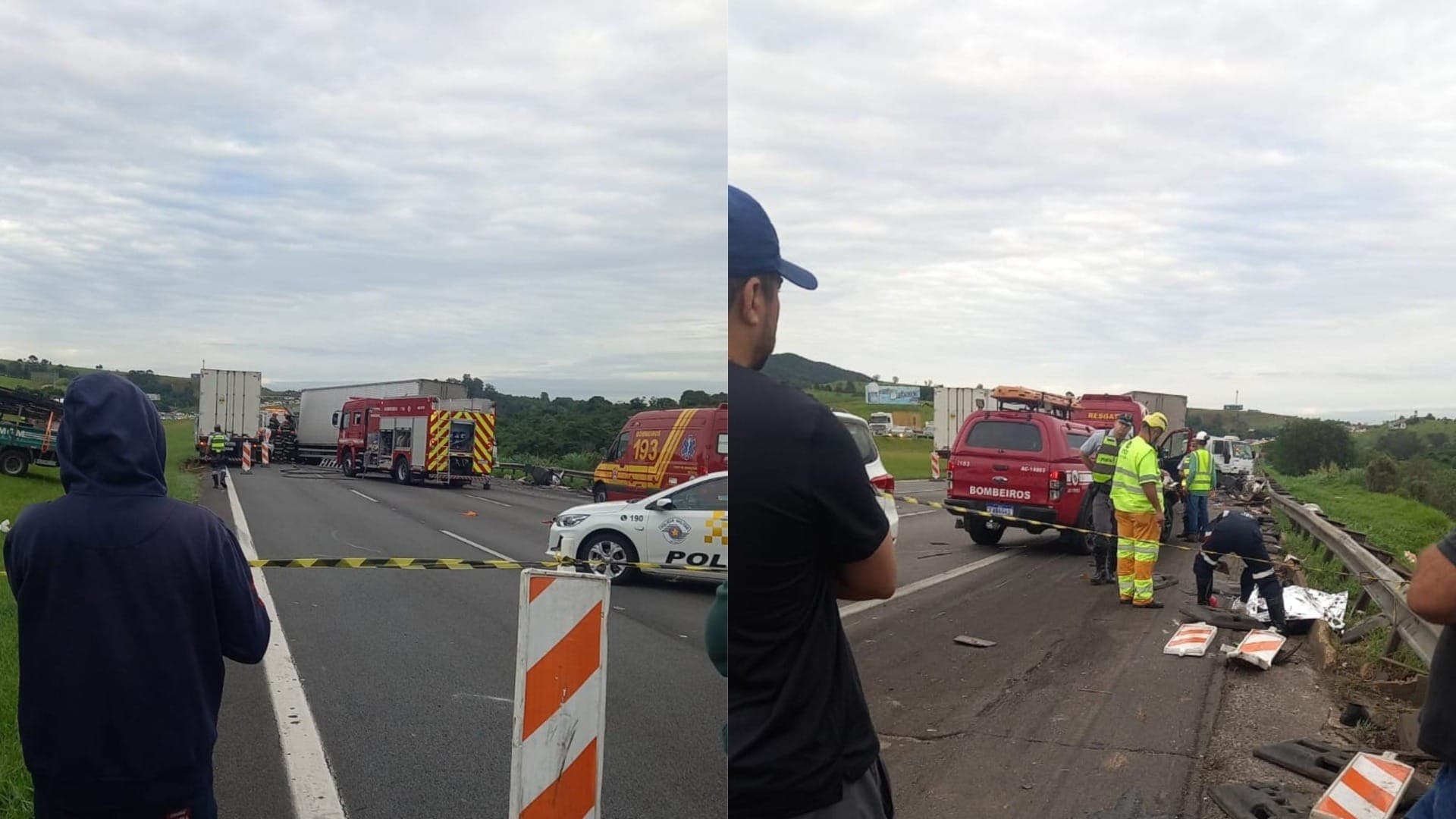 Acidente grave na Rodovia dos Bandeirantes