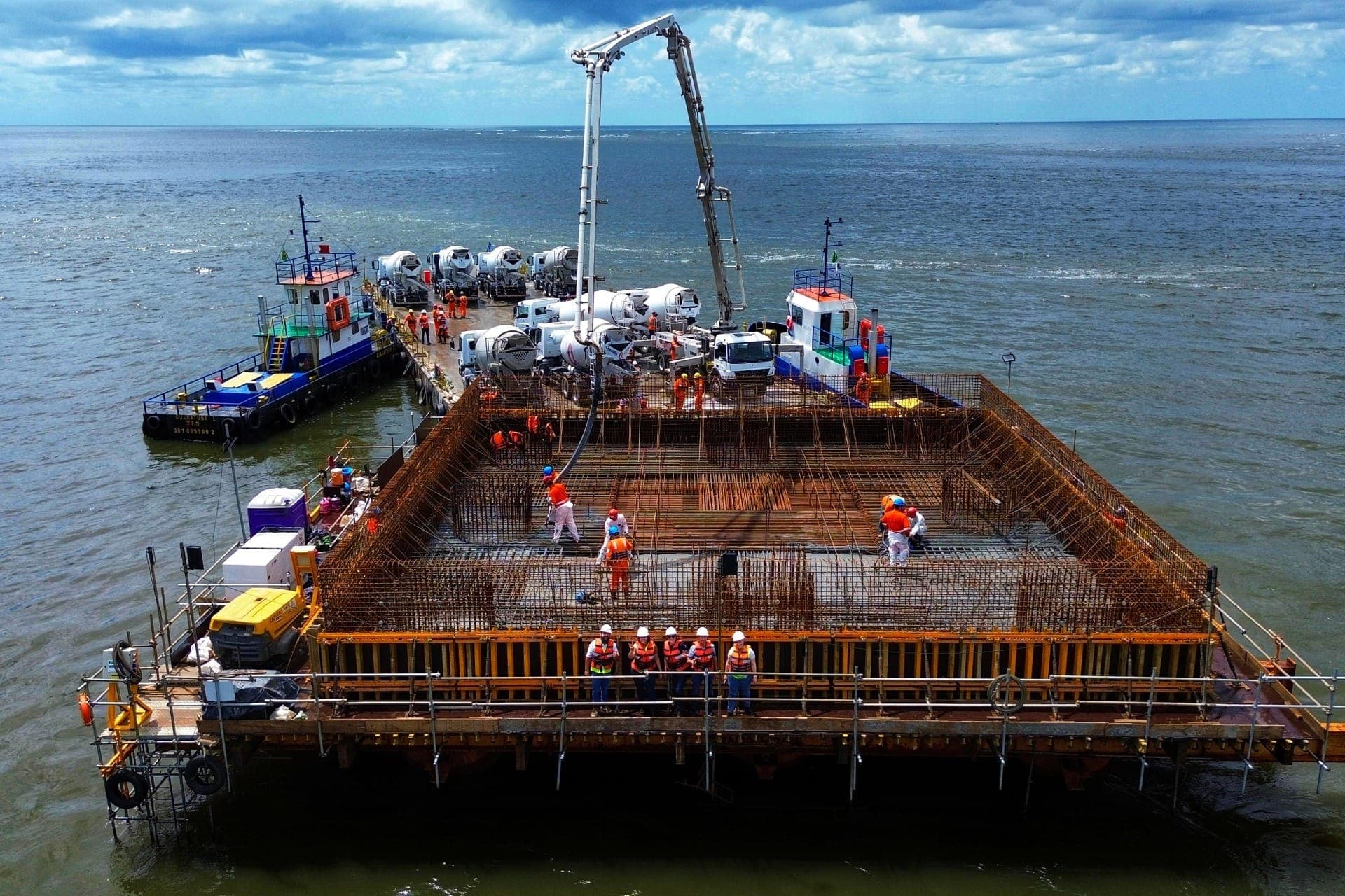 Obras da Ponte de Guaratuba chegam a 32% e marcam progresso no trecho estaiado