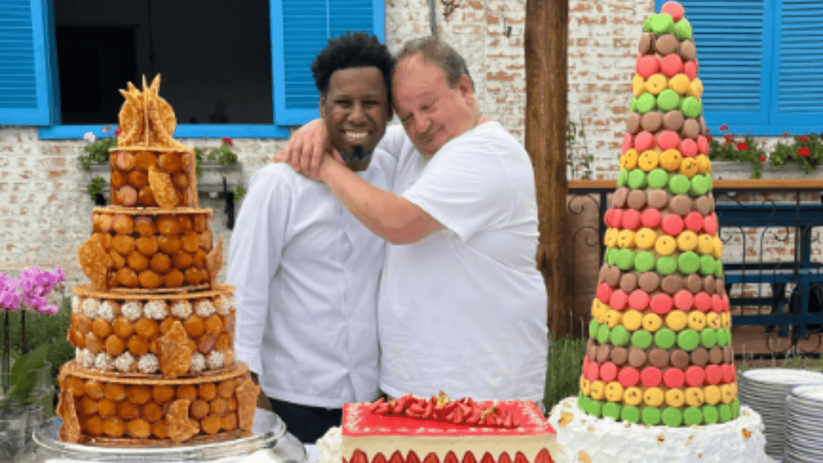Jacquin e Paulo Rocha, chef confeiteiro do restaurantes do francês