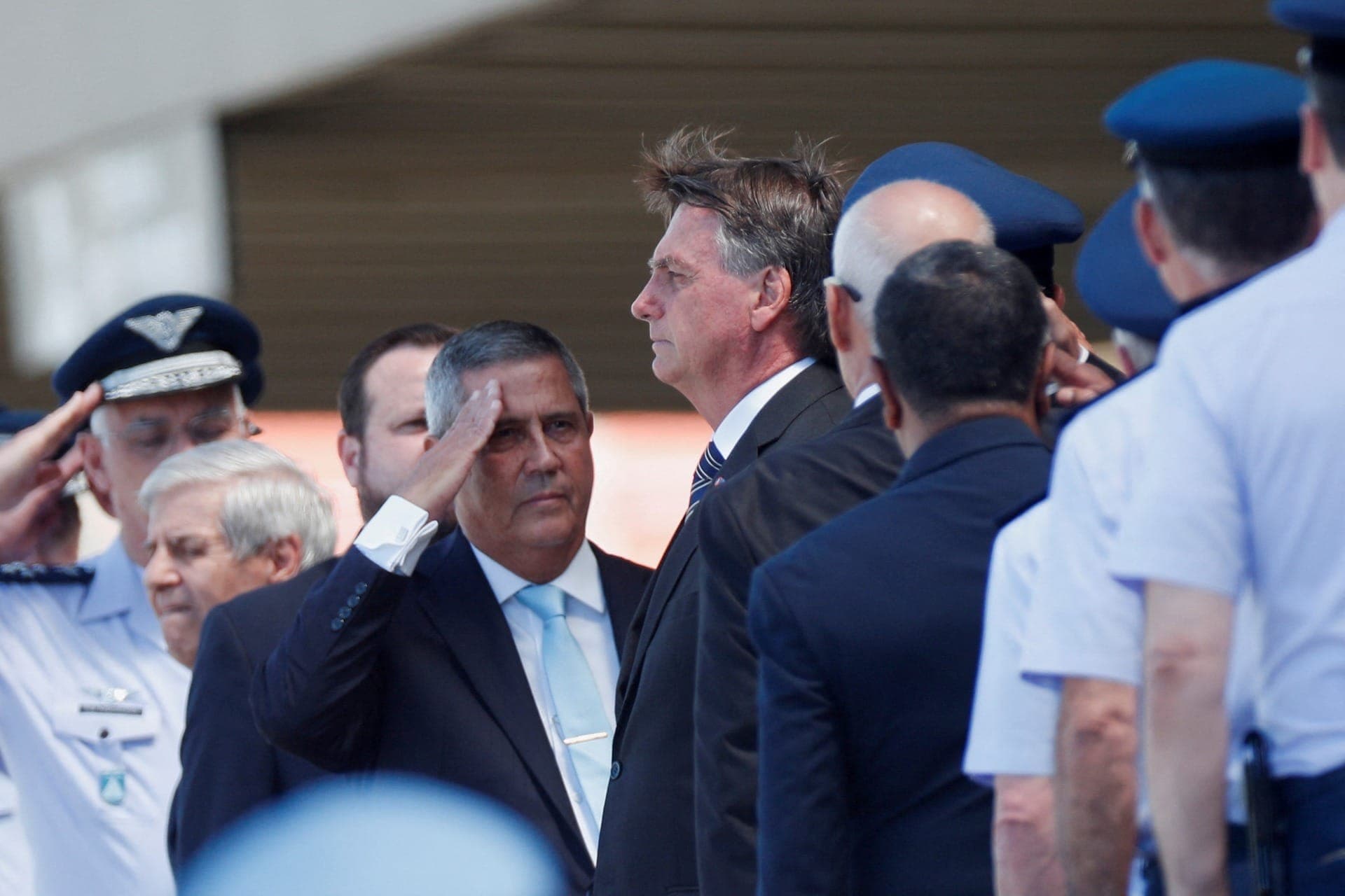 Braga Netto ao lado do ex-presidente Jair Bolsonaro