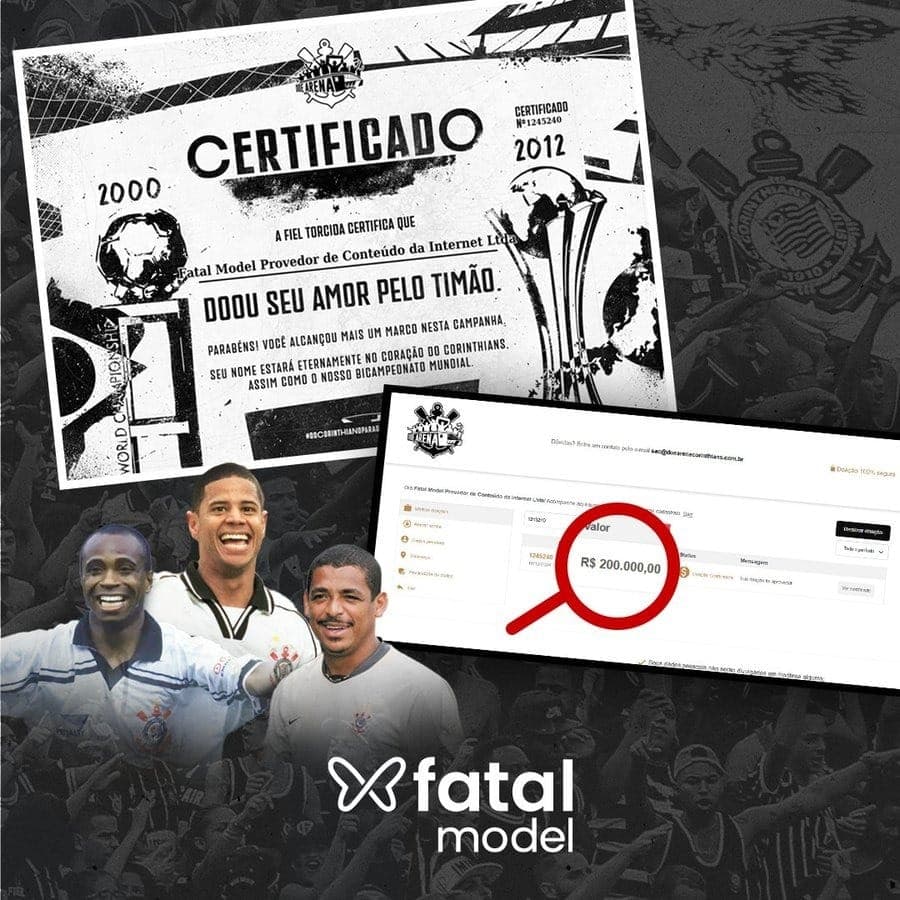 Doação da Fatal Model à Arena Corinthians