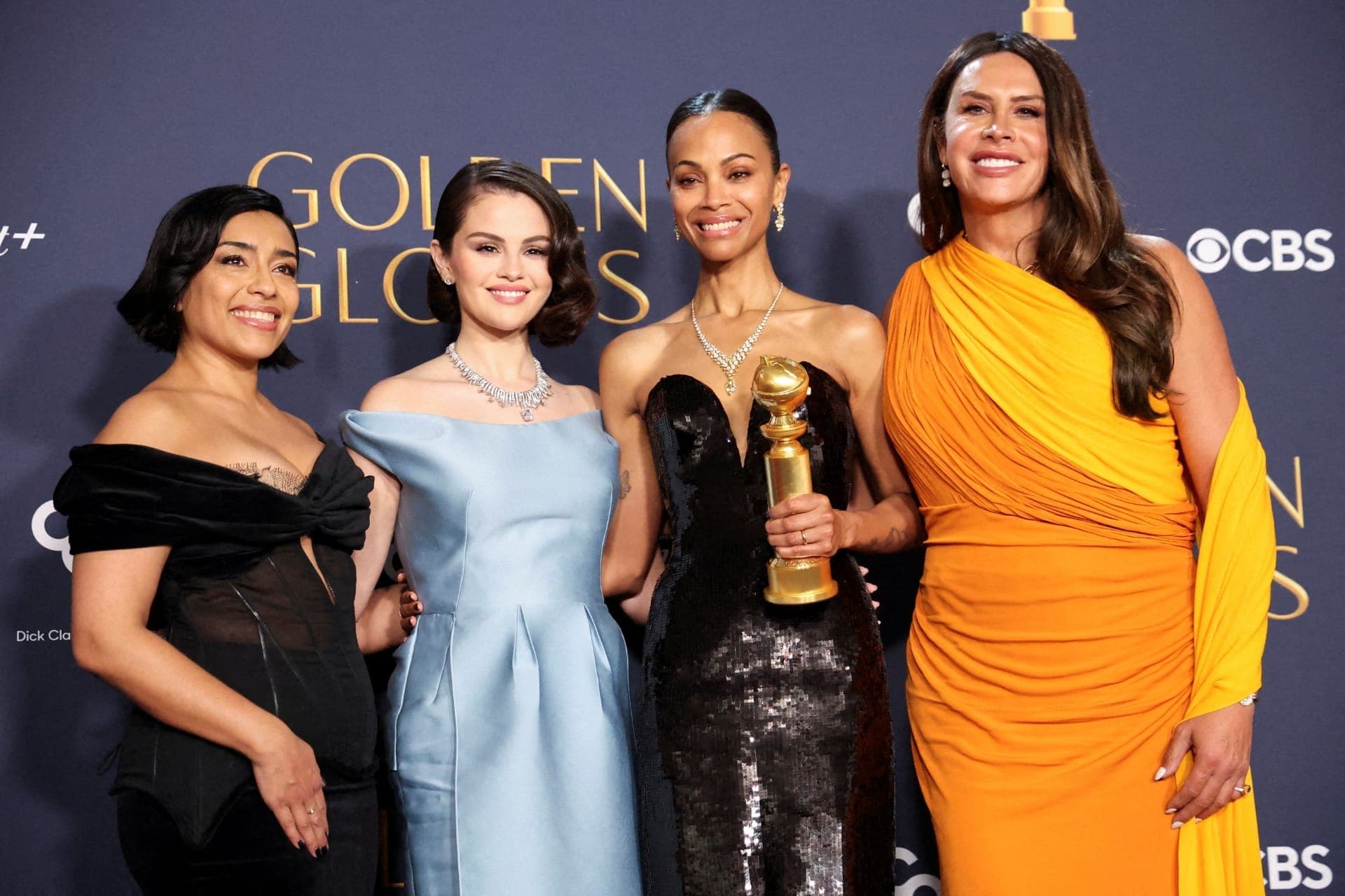 Adriana Paz, Selena Gomez, Karla Sofia Gascon e Zoe Saldana que atuam em 'Emilia Pérez'