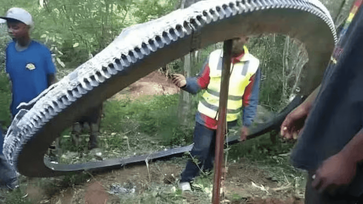 ANEL METÁLICO CAI DO ESPAÇO E ASSUSTA MORADORES NA ÁFRICA