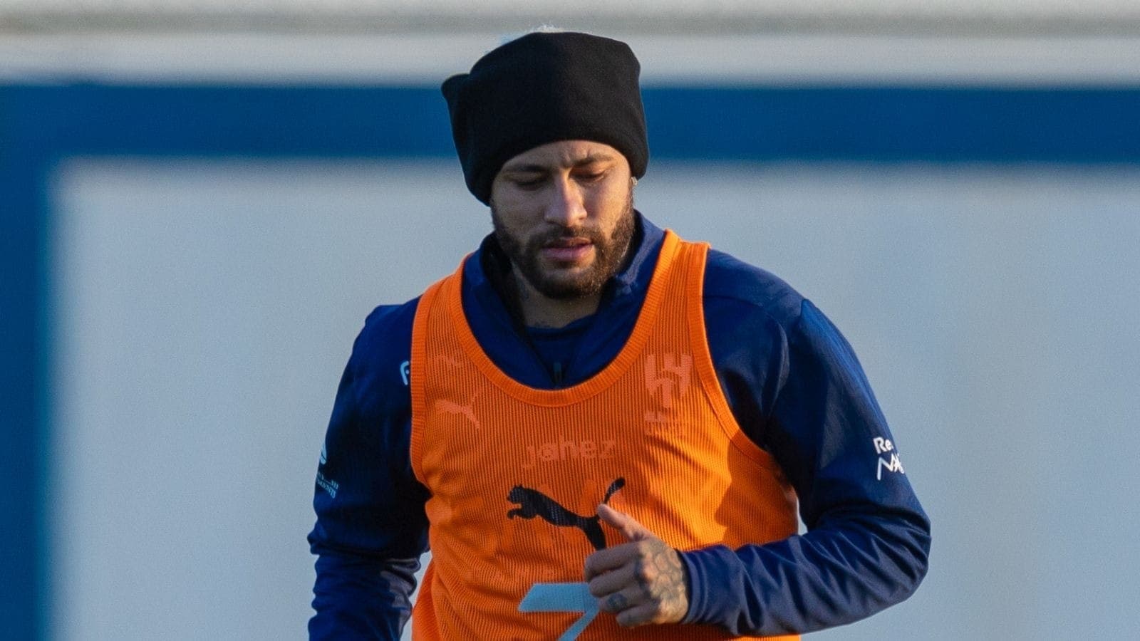 Neymar durante treino do Al Hilal