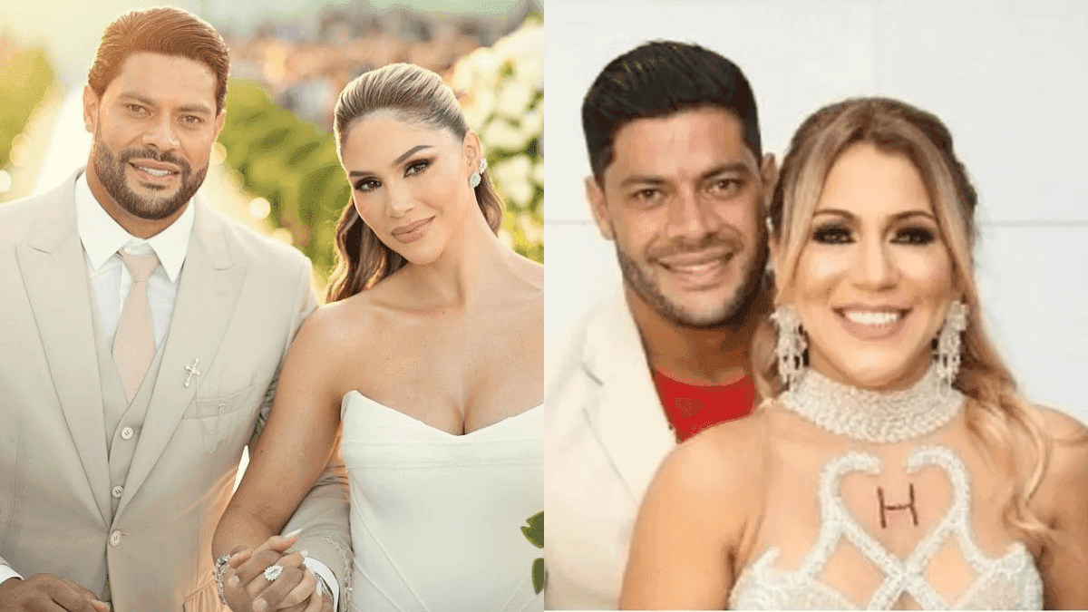 Hulk com Camila à esquerda e com Iran à direita