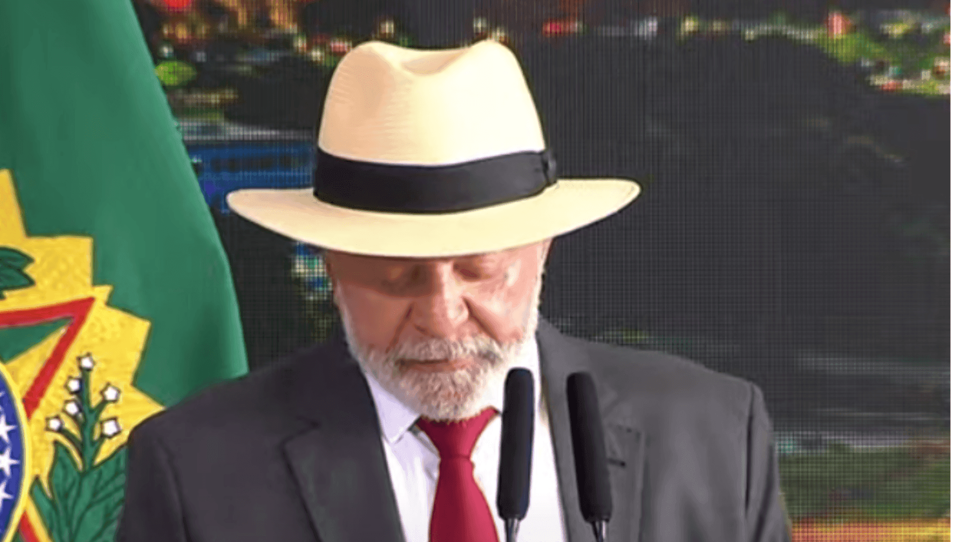Lula Durante o discurso nos atos sobre o 8 de janeiro