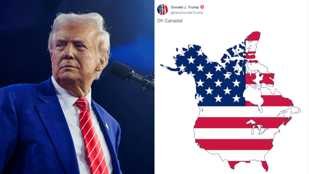 Trump publica mapa com Canadá anexado ao território dos EUA