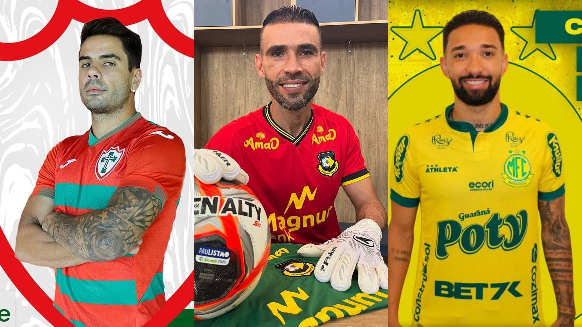 Henrique Almeida, Vanderlei e Clayson já jogaram em outras equipes maiores do Paulistão