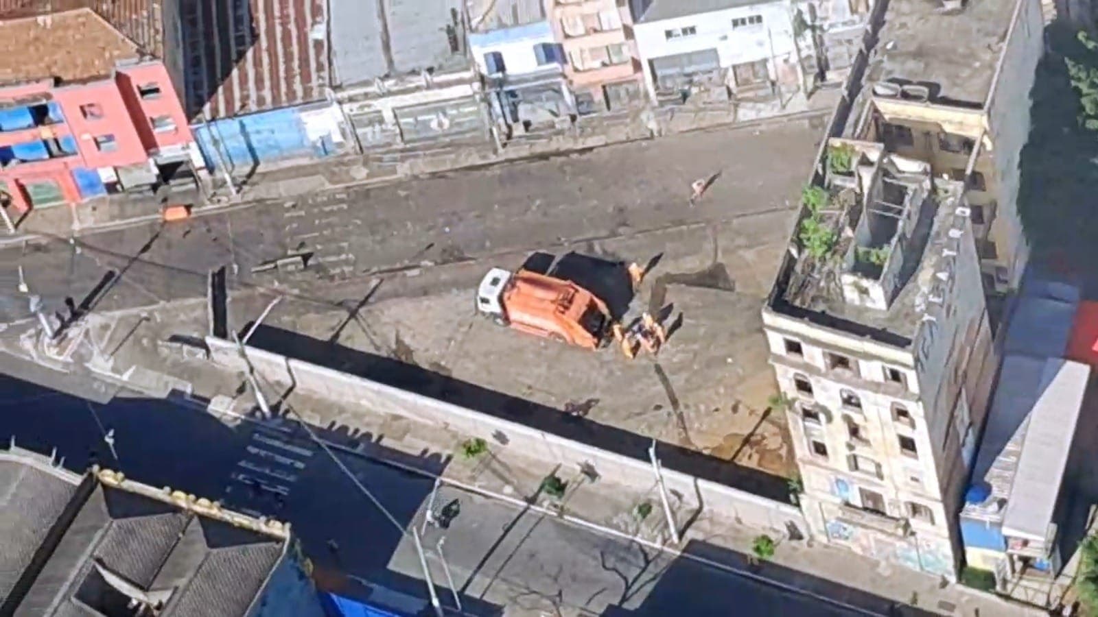 Muro na região da cracolândia, no centro de SP