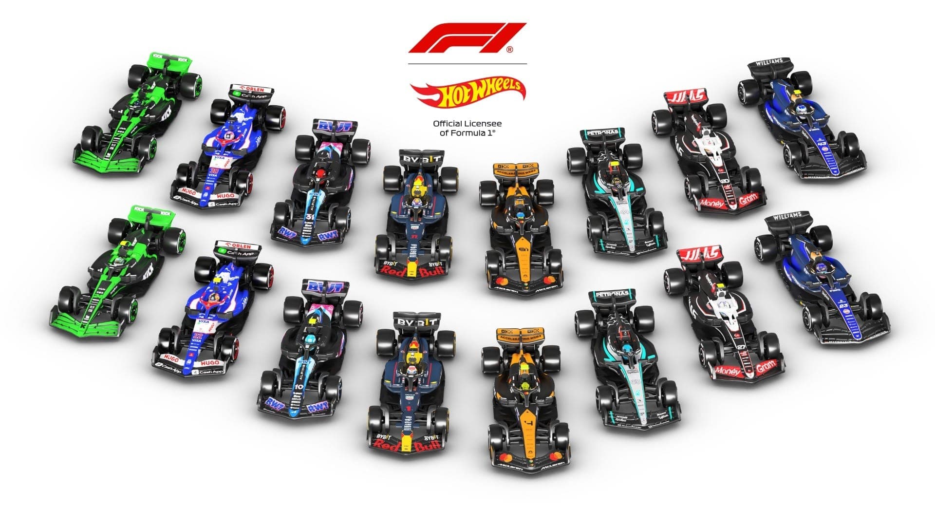 Coleção tem 16 dos 20 carros de 2024; apenas Ferrari e Aston Martin ficaram fora