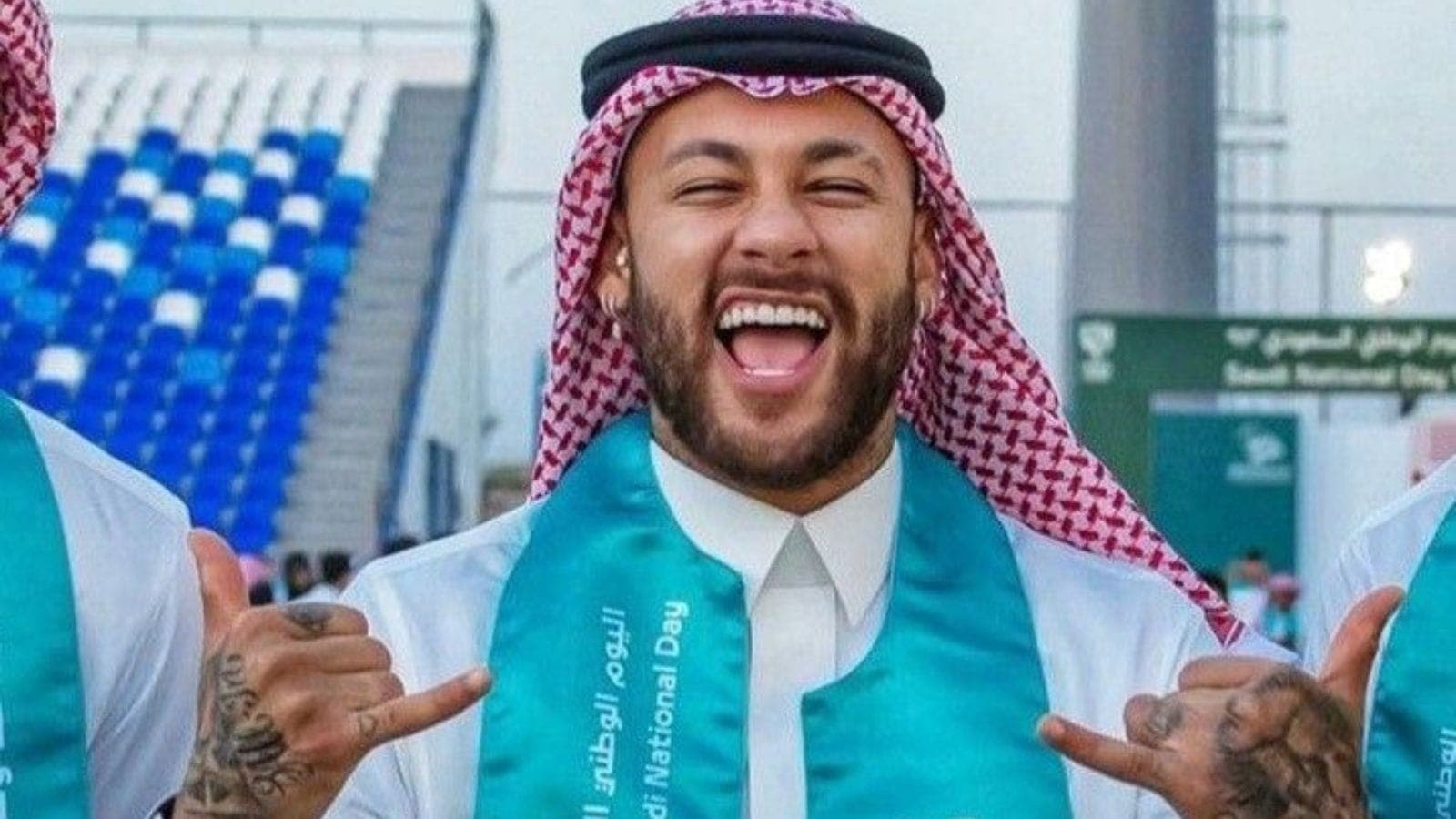 Neymar em celebração do Dia da Fundação Saudita