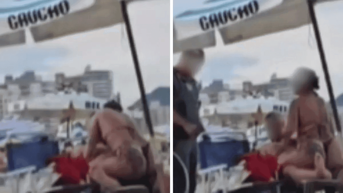 Policial flagra casal no bem-bom em plena praia e imagem viraliza