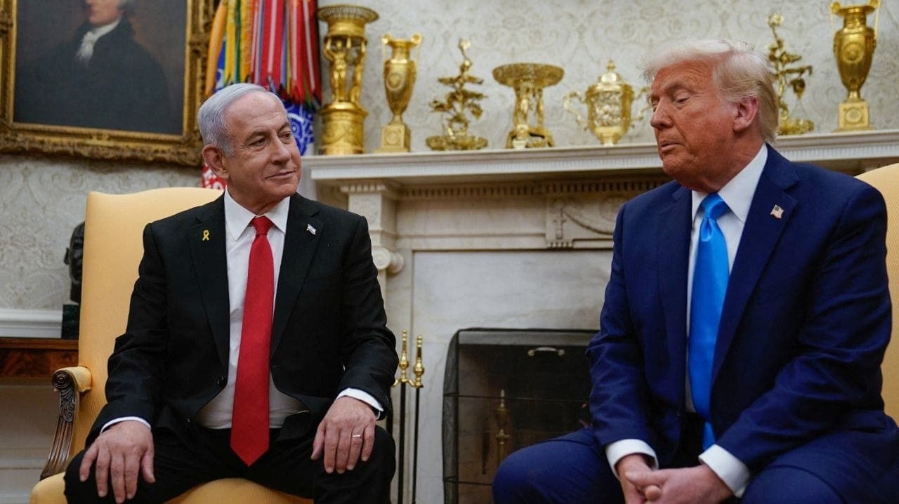 O premiê israelense Benjamin Netanyahu visitou Donald Trump na Casa Branca