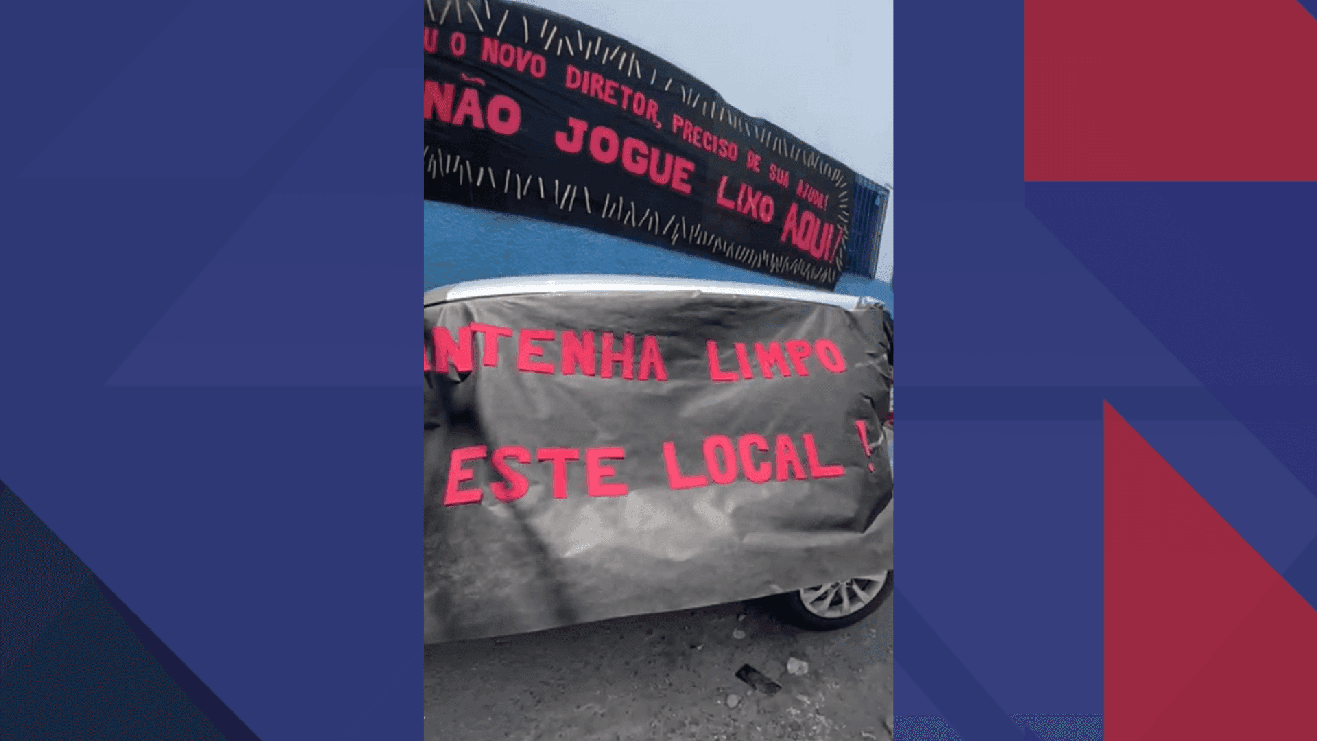 A ideia criativa chamou atenção das pessoas que passam pelo local e teve aprovação dos pais dos alunos