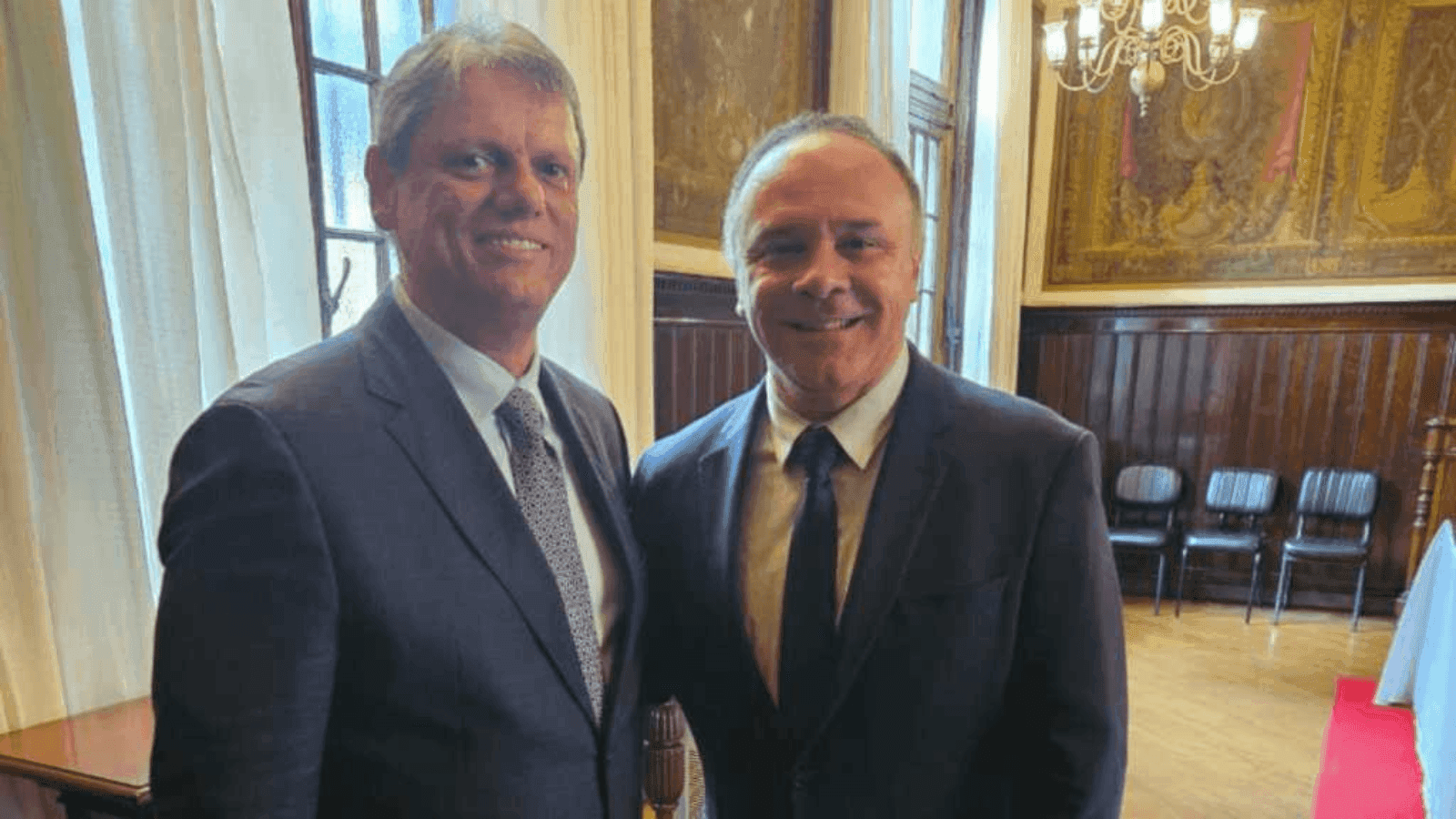 O prefeito se reuniu com o governador Tarcísio de Freitas
